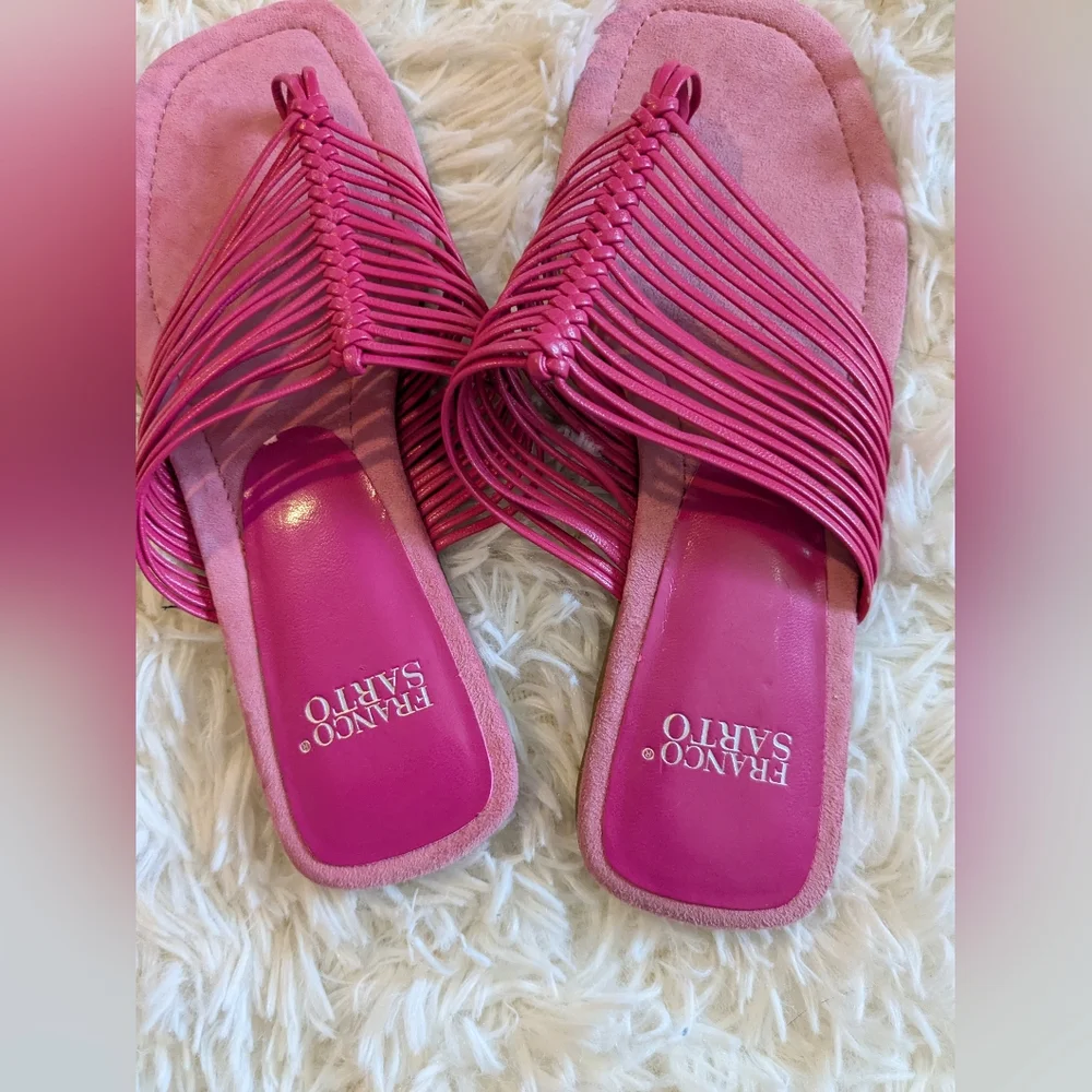 Franco Sarto Vintage Pink Suede Sandals